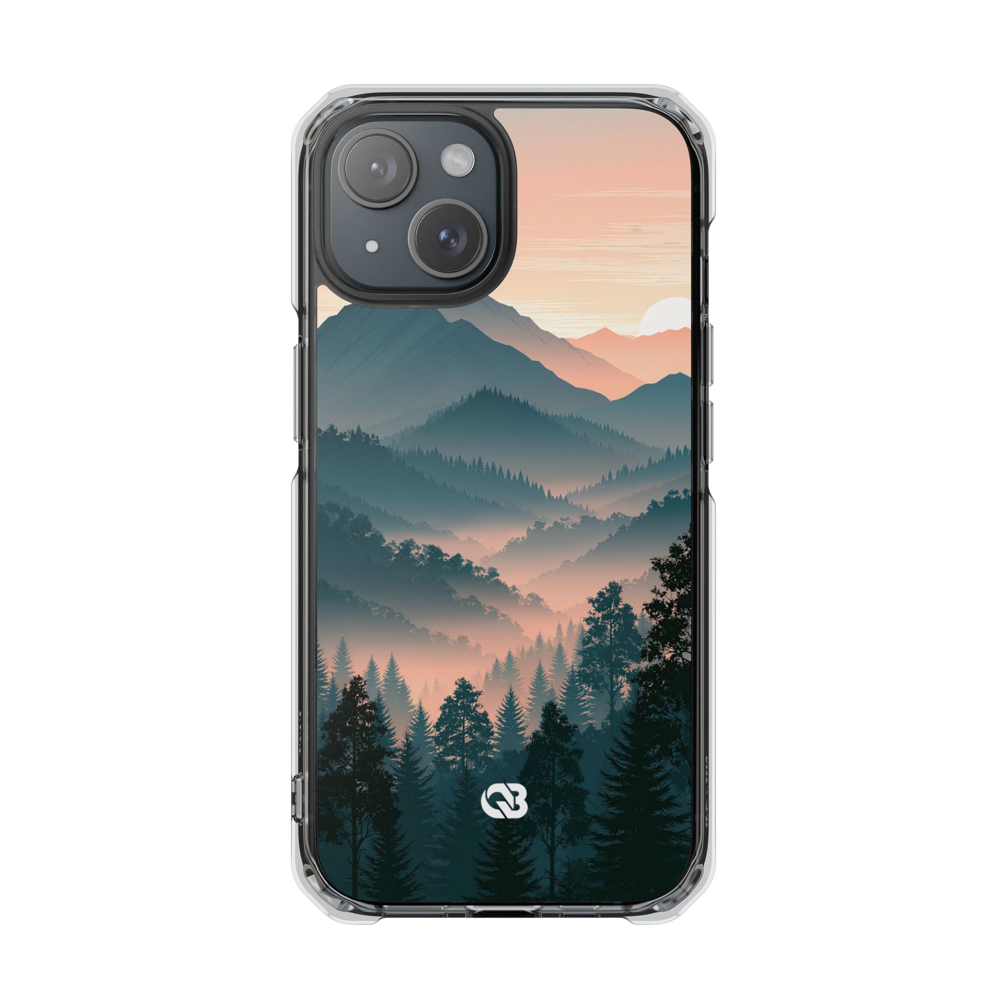 Teal Impact MagSafe Phone Case for iPhone - Alpine Teal Horizon