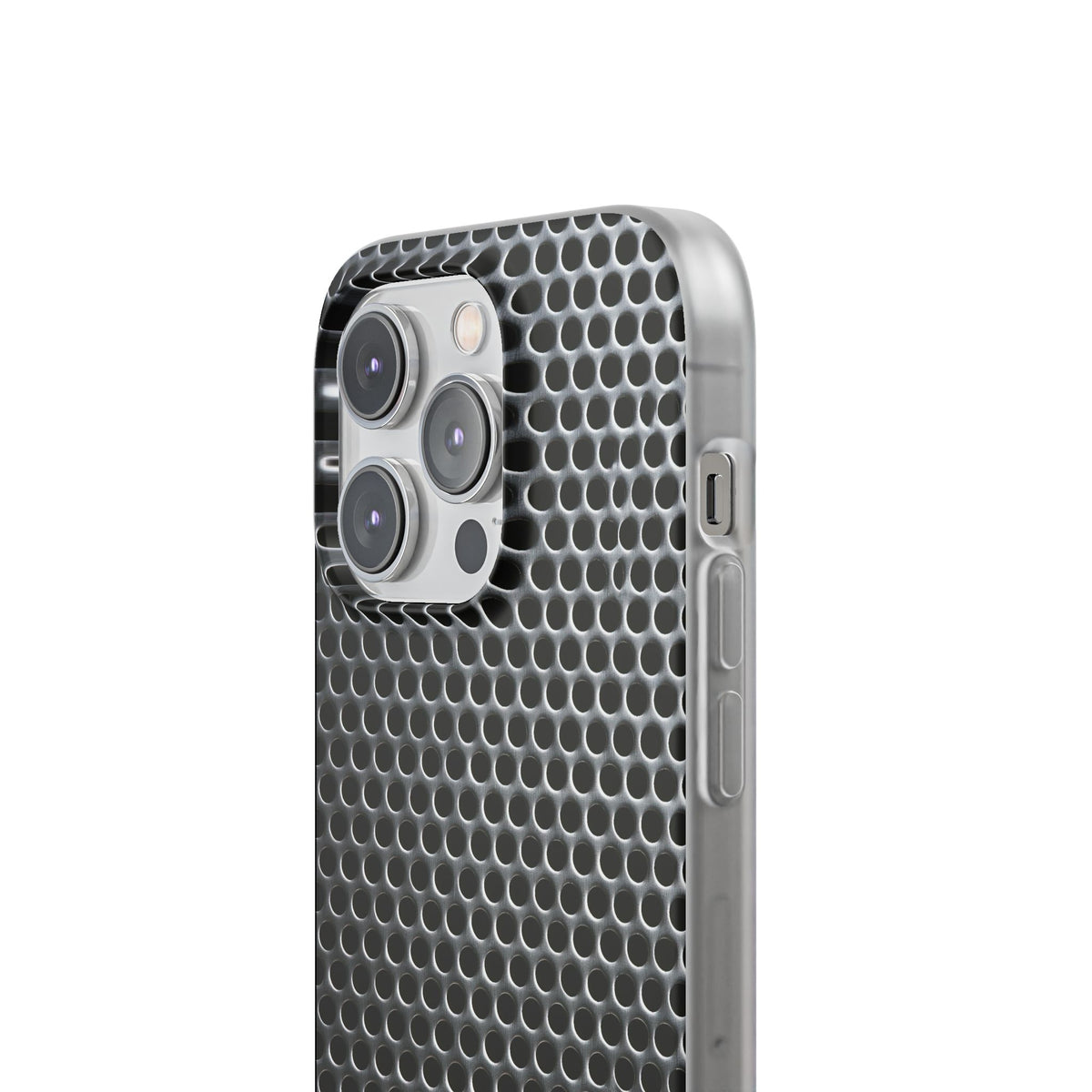Brushed Perforated Steel · Lite Phone Case for iPhone ·  Silver