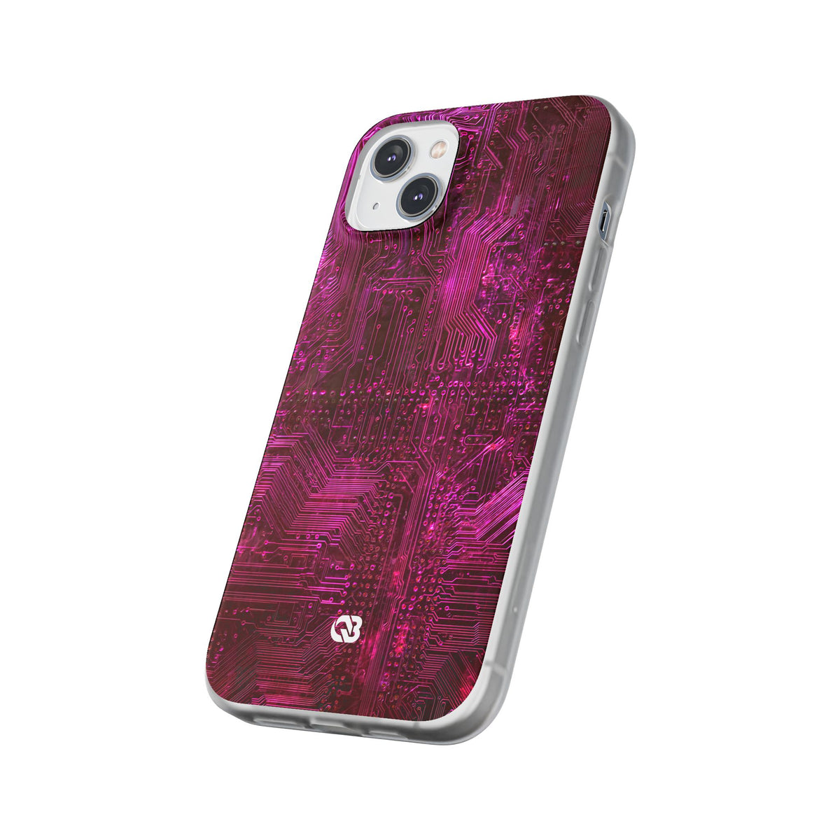 Magenta Circuit Trace · Lite Phone Case for iPhone ·  Pink