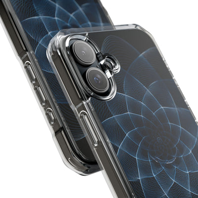 Blue Impact MagSafe Phone Case for iPhone - Cobalt Geometric Bloom
