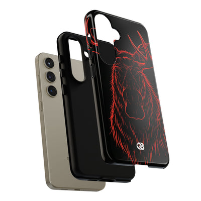 Crimson Horizon Moose · Tough Phone Case for Samsung · Black