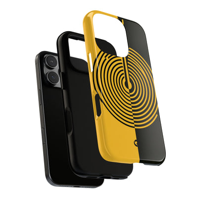 Yellow Tough Phone Case for iPhone - Voltage Sector Pulse