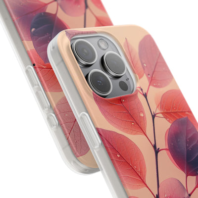 Dewy Magenta Foliage · Soft Phone Case for iPhone