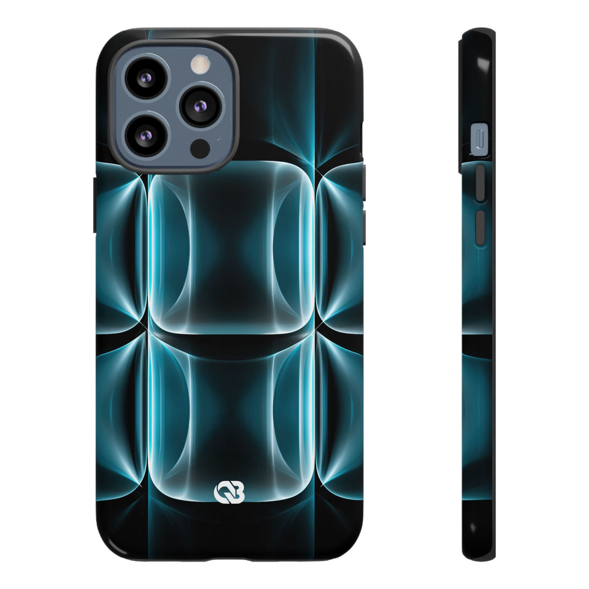 Translucent Cyber Grid · Tough Phone Case for iPhone · Teal