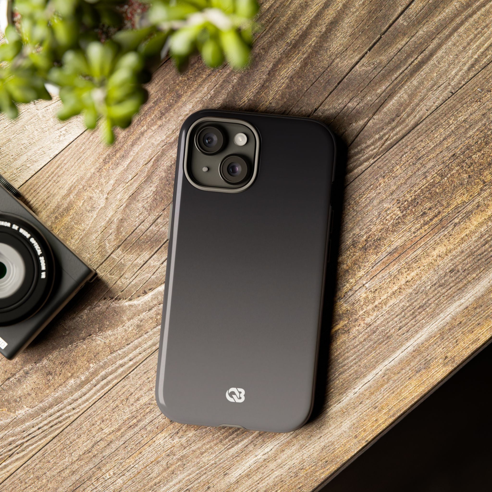 Grey Tough Phone Case for iPhone - Obsidian Ash Fade