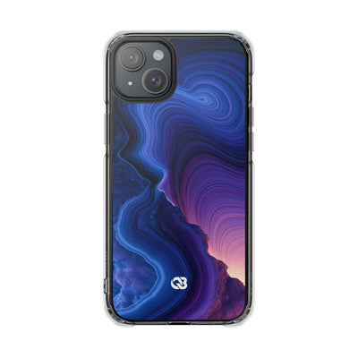 Radiant Strata · Clear Impact Magnetic Phone Case for iPhone · Blue