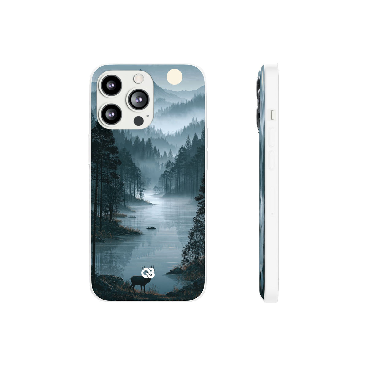 Silent Nordic Fjord · Lite Phone Case for iPhone ·  Blue