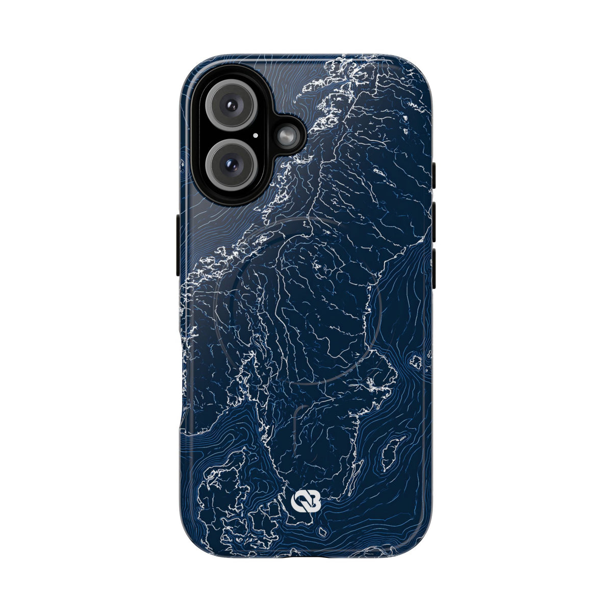 Nordic Contour Chart · Tough 2.0 Magnetic Phone Case for iPhone · Blue