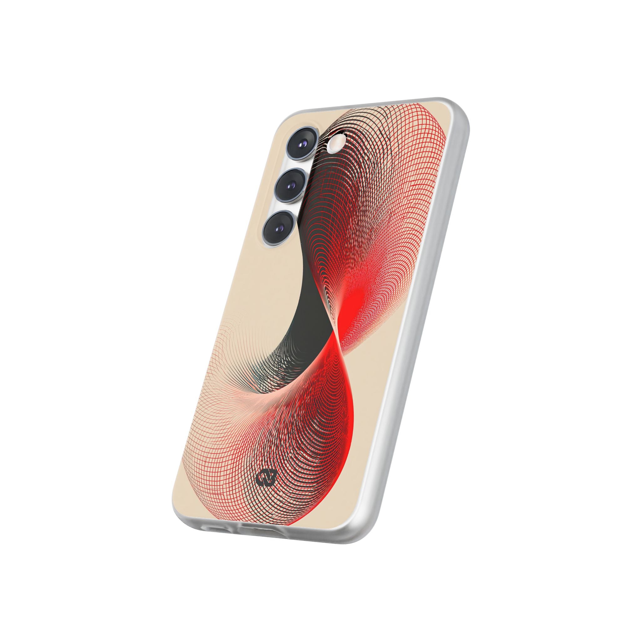 Red Lite Phone Case for Samsung - Crimson Grid Vortex