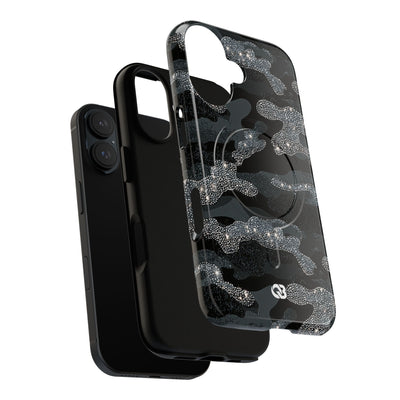 Glitter Shadow Camo · Tough 2.0 Magnetic Phone Case for iPhone · Black