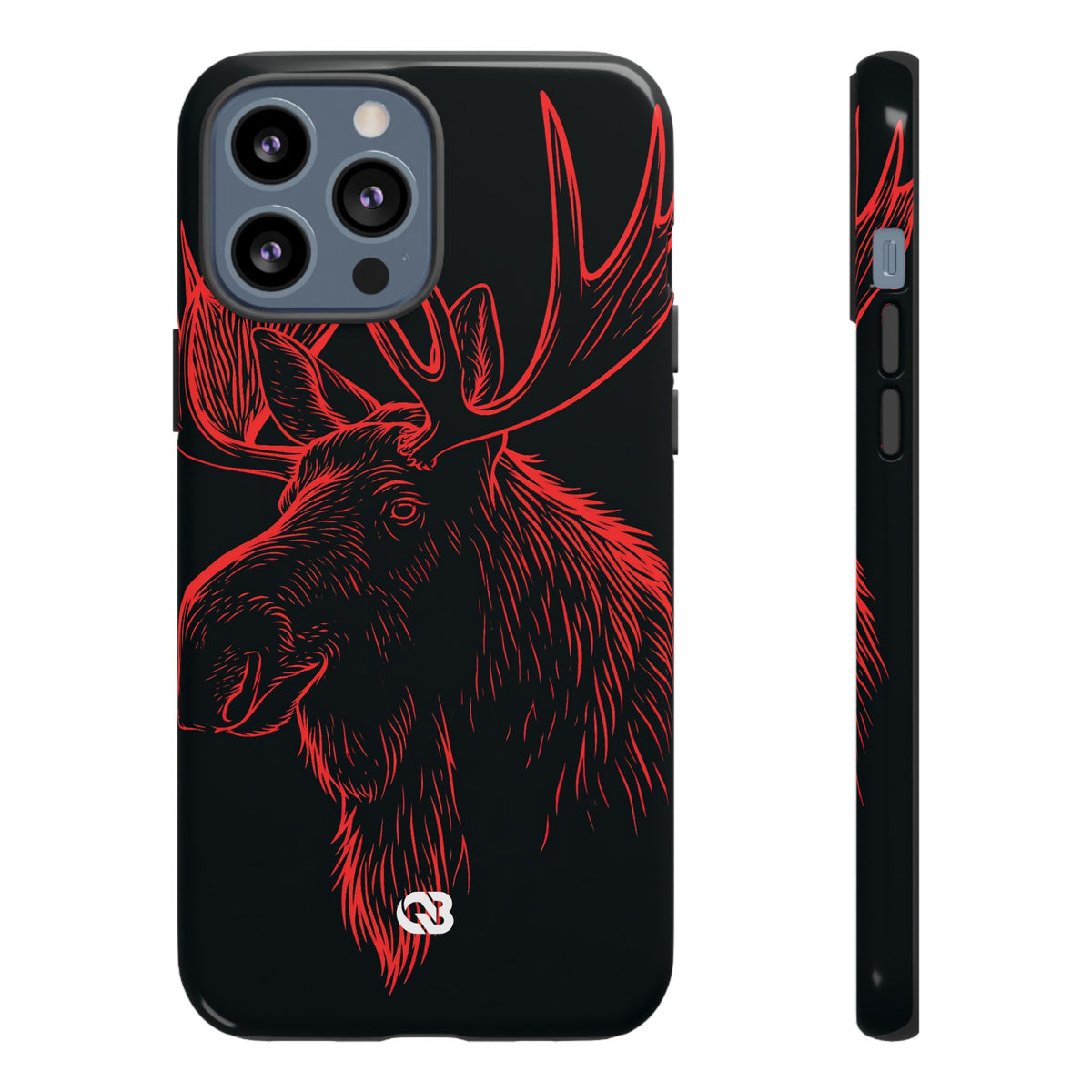 Nordic Elk · Tough Phone Case for iPhone · Black