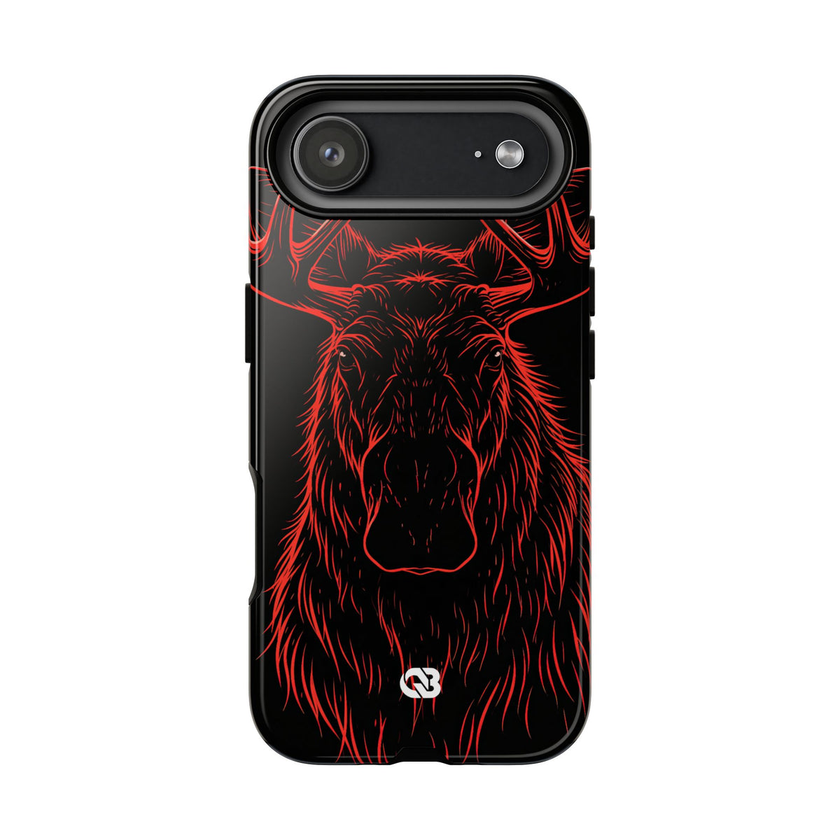Nordic Moose Contour · Tough Phone Case for iPhone · Red