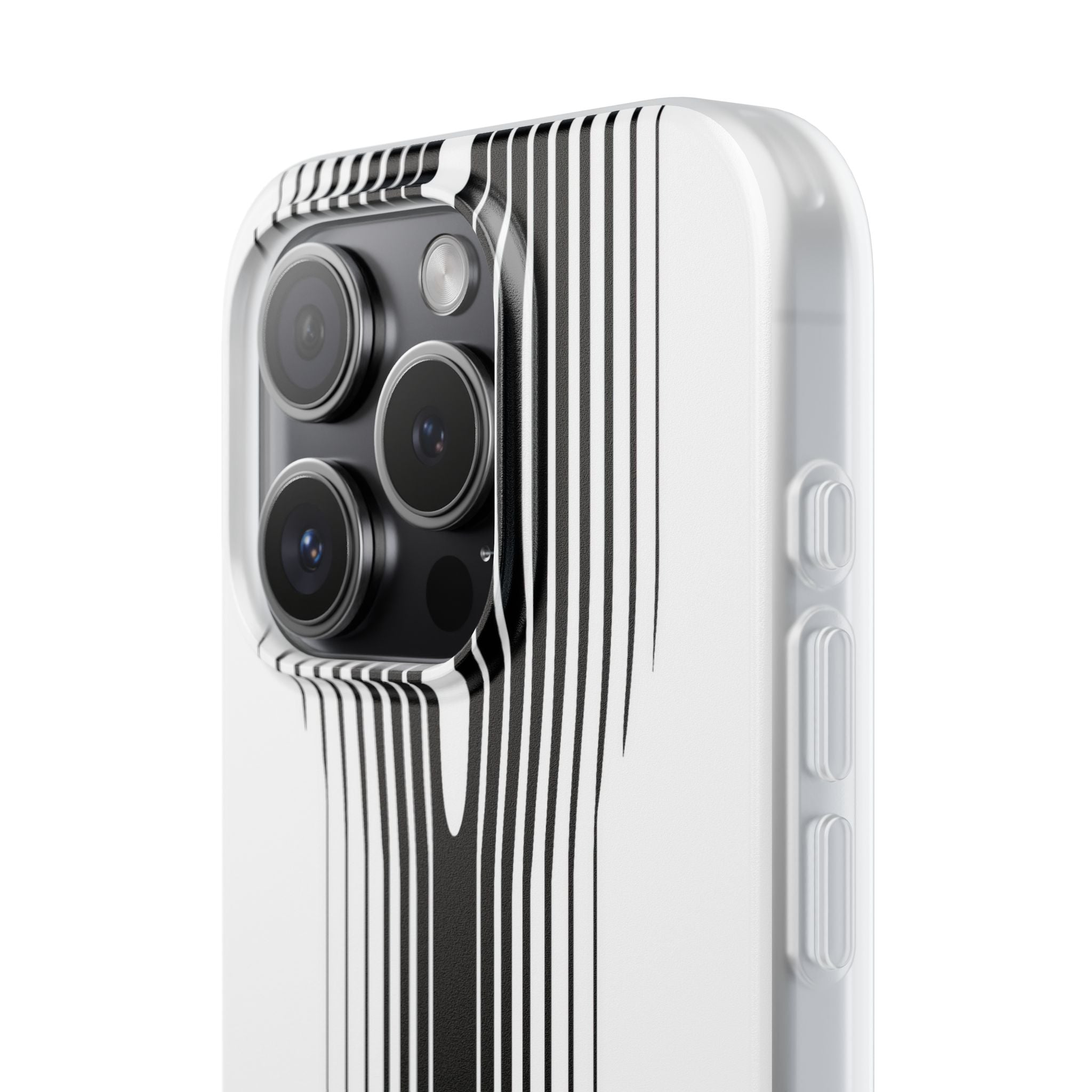 White Lite Phone Case for iPhone - Kinetic Mono Distortion
