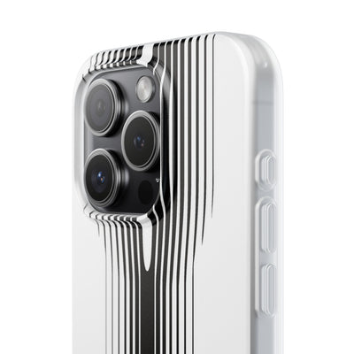 White Lite Phone Case for iPhone - Kinetic Mono Distortion