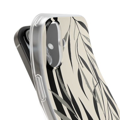 Beige Lite Phone Case for iPhone - Soot Leaf Sketch