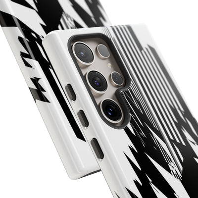 White Tough Phone Case for Samsung - Shattered Vector Spire