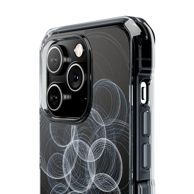 Black Impact MagSafe Phone Case for iPhone - Frosted Ring Matrix