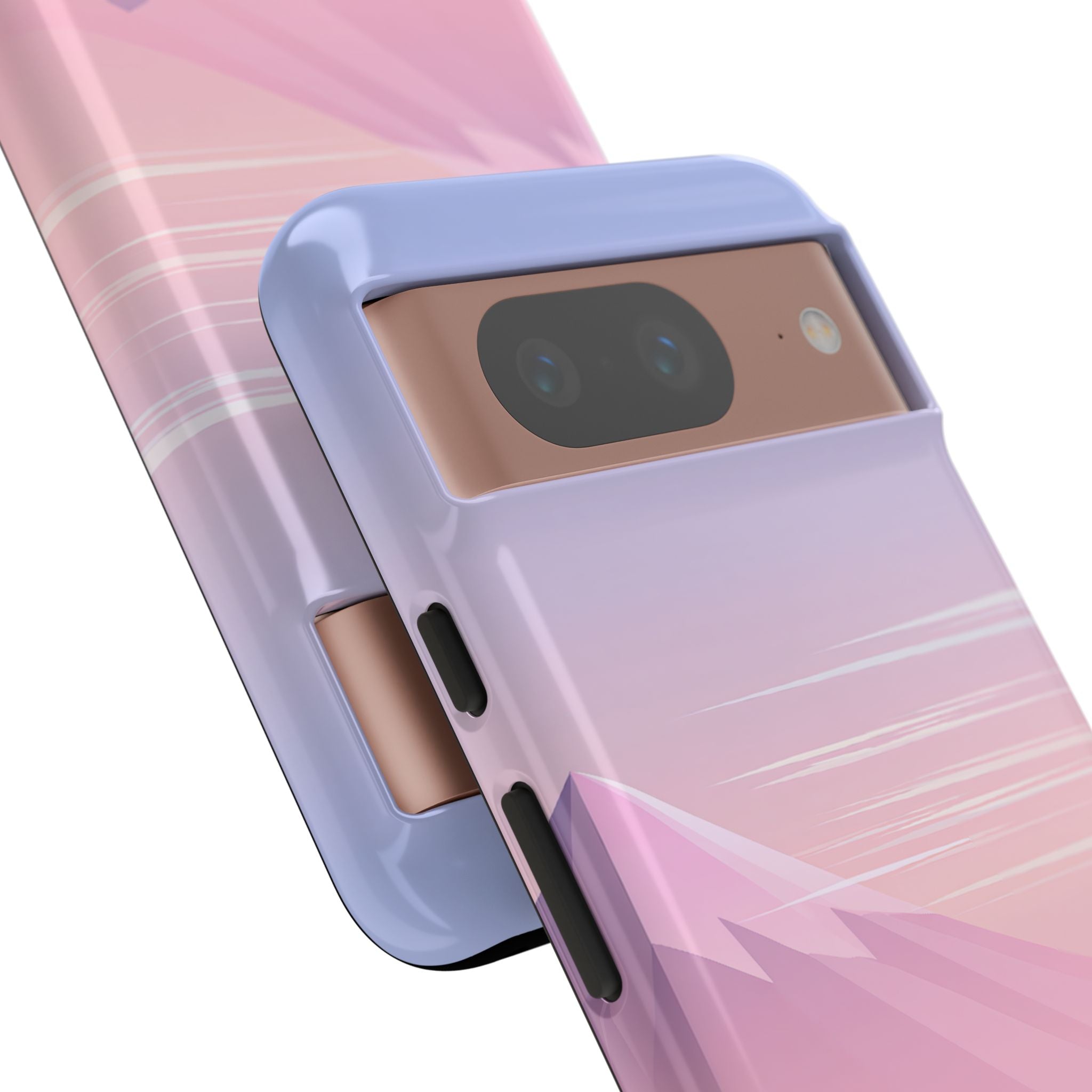 Purple Tough Phone Case for Google Pixel - Lavender Alpine Dawn