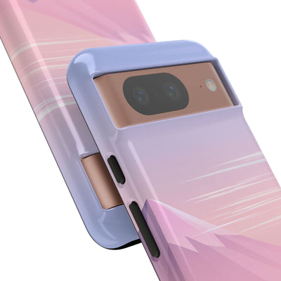 Purple Tough Phone Case for Google Pixel - Lavender Alpine Dawn