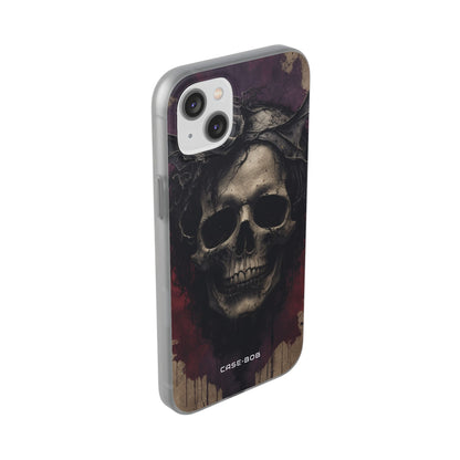 Gothic Skull Crown iPhone 14 Plus Case - Soft