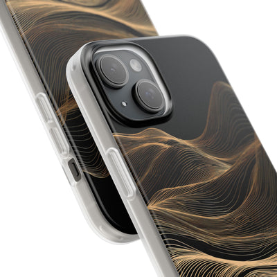 Black Lite Phone Case for iPhone - Copper Topo Ridge