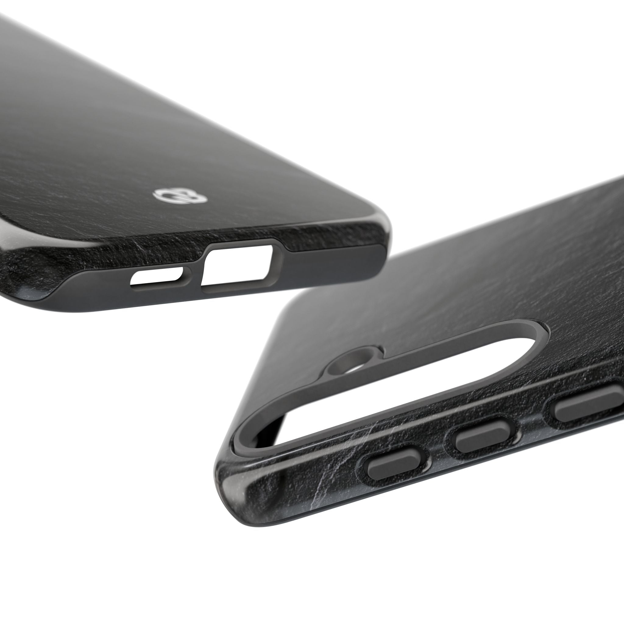 Black Tough Phone Case for Samsung - Raw Obsidian Slate