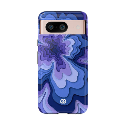 Periwinkle Strata Bloom · Tough Phone Case for Pixel ·  Purple