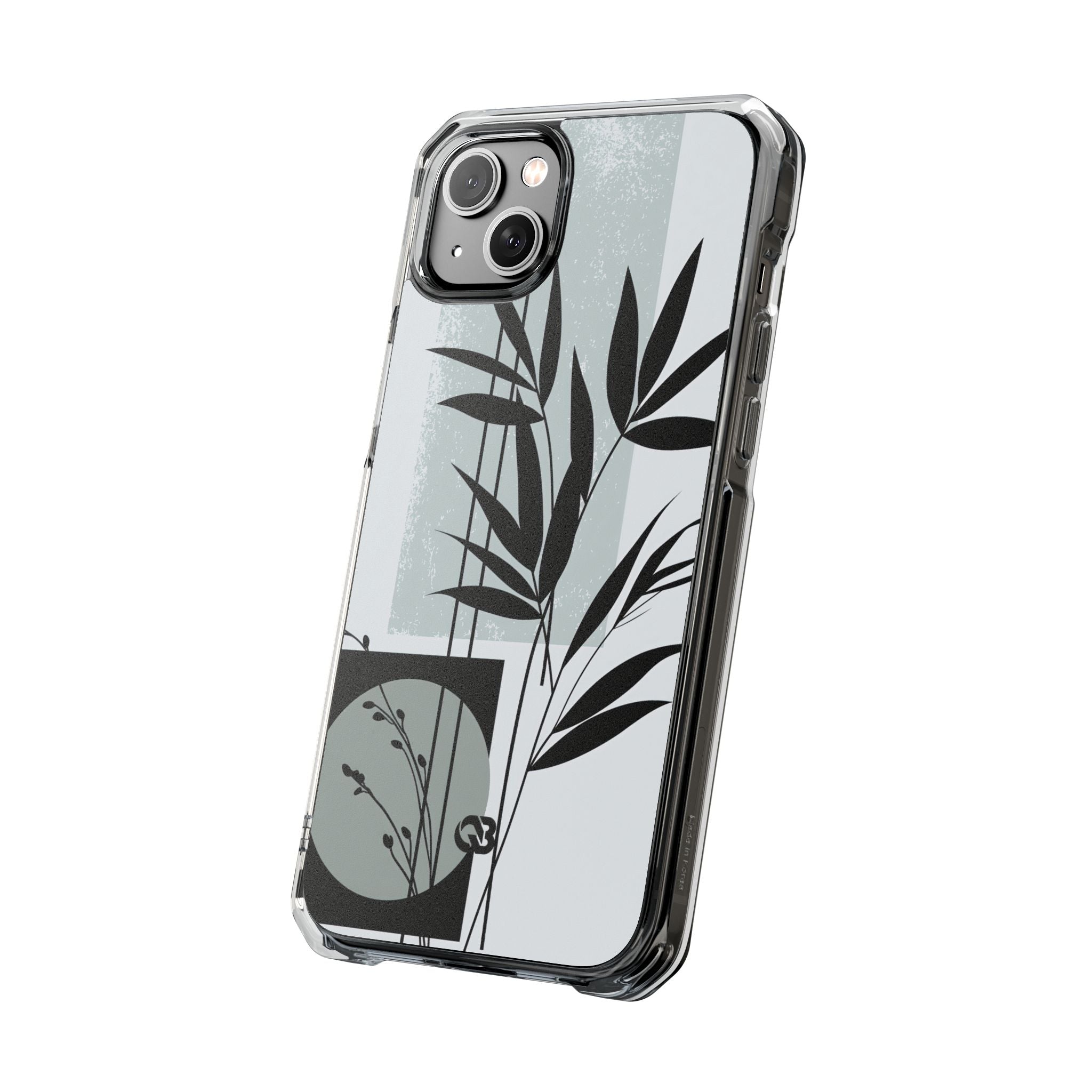 Grey Impact MagSafe Phone Case for iPhone - Sage Bamboo Noir