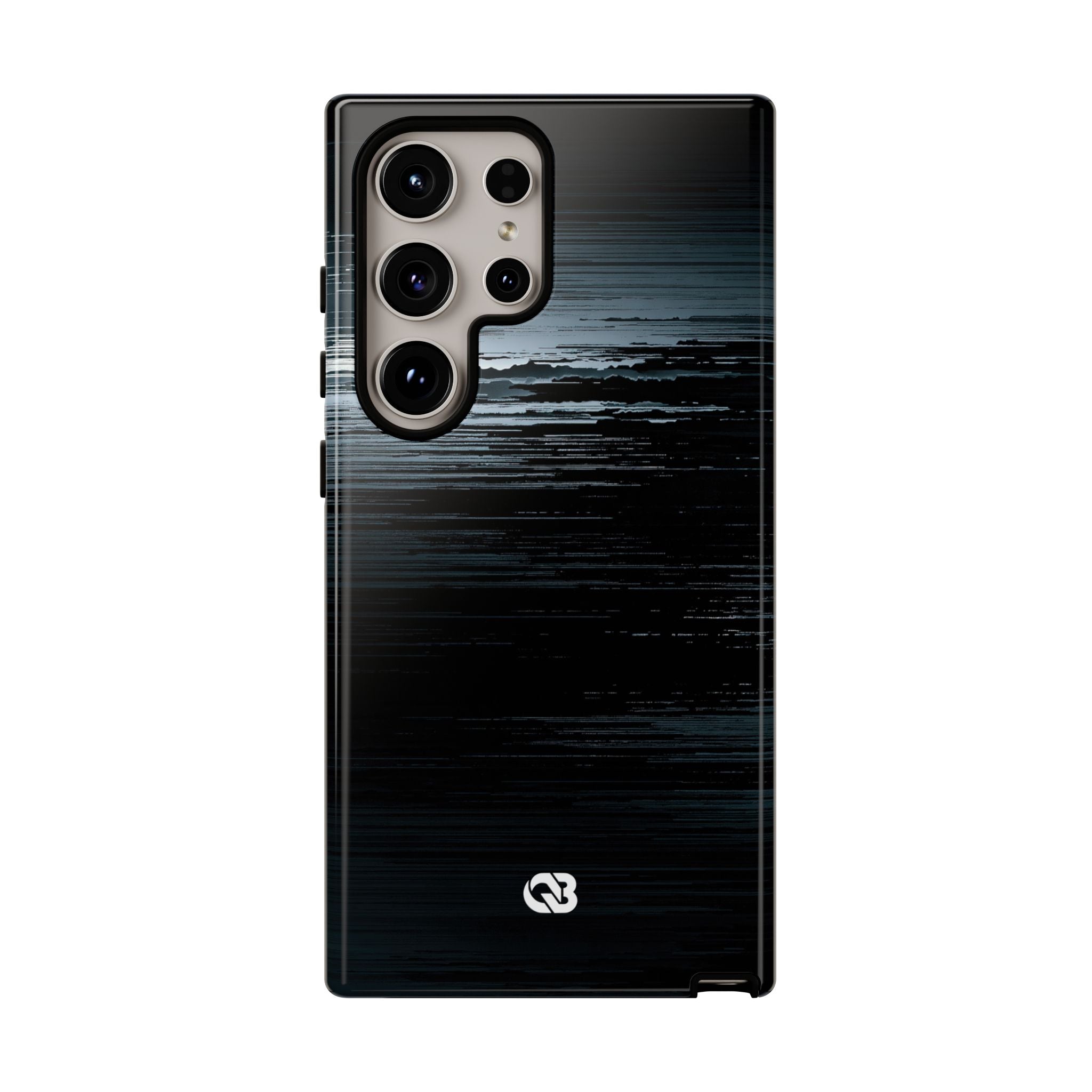 Black Tough Phone Case for Samsung - Frozen Signal Glitch