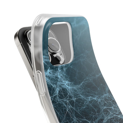 Teal Lite Phone Case for iPhone - Arctic Neural Mesh