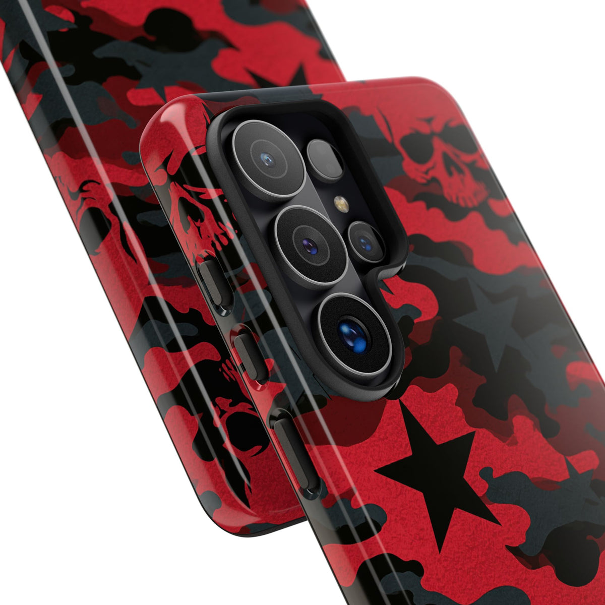 Crimson Skull Camo · Tough Phone Case for Samsung · Red