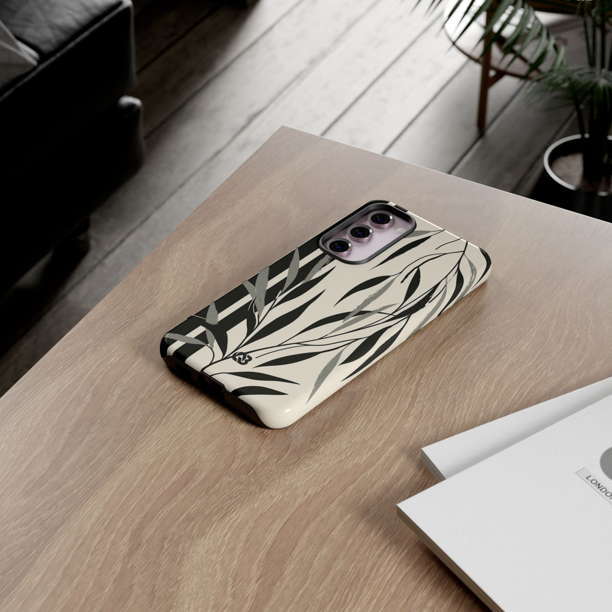 Linear Willow Study · Tough Phone Case for Samsung · Beige