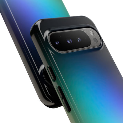 Black Tough Phone Case for Google Pixel - Electric Prism Grain