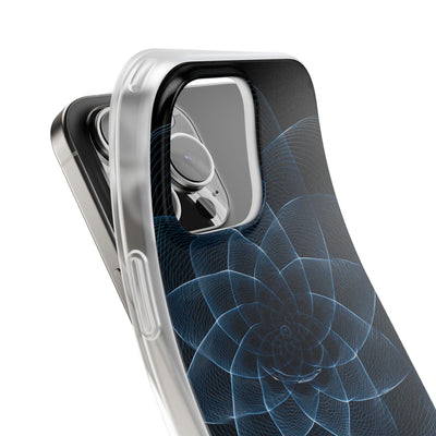 Blue Lite Phone Case for iPhone - Cobalt Geometric Bloom