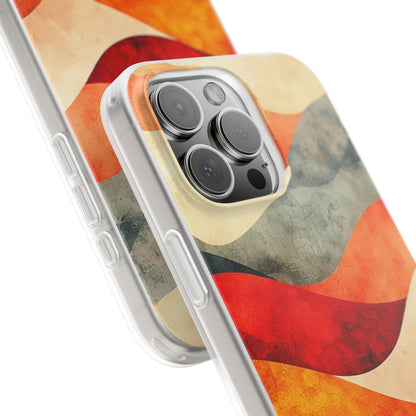 Gekke Wave Zonsondergang iPhone 16 Pro Max Cover - Soft