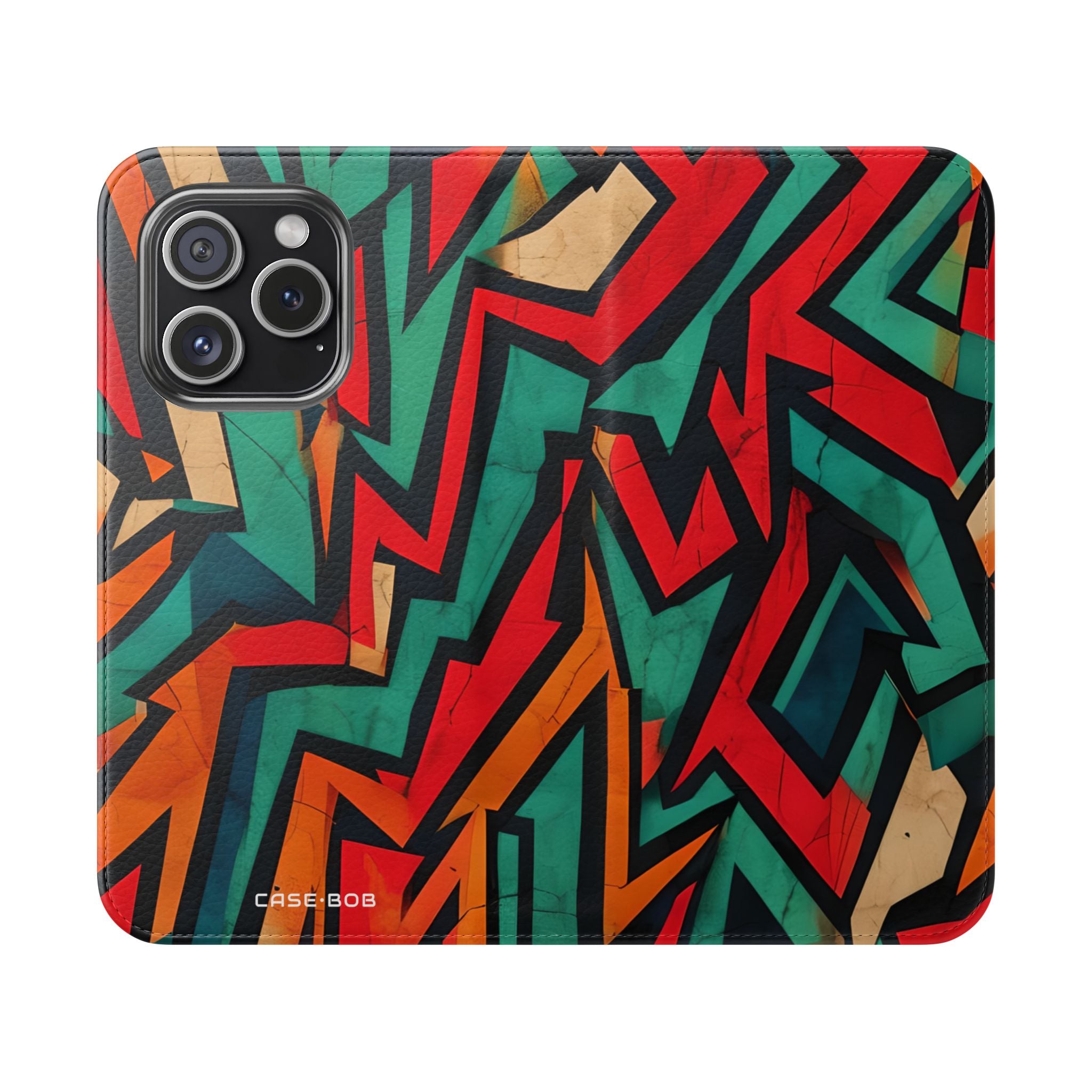 Jagged Flame - iPhone 15 Pro Case - Wallet