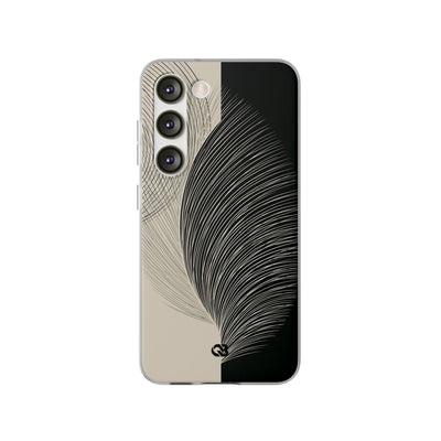 Beige Lite Phone Case for Samsung - Obsidian Cream Plume