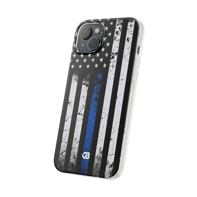 Gritty Cobalt Flag · Soft Phone Case for iPhone