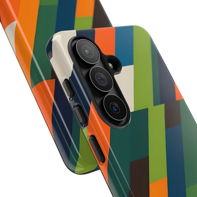 Angled Retro Mosaic · Tough Handyhülle für Samsung