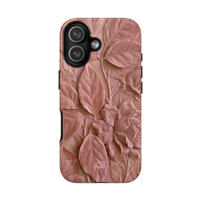 Blush Rose Relief · Tough Phone Case for iPhone · Pink