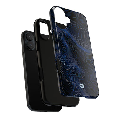 Blue Tough Phone Case for iPhone - Cobalt Contour Ridge