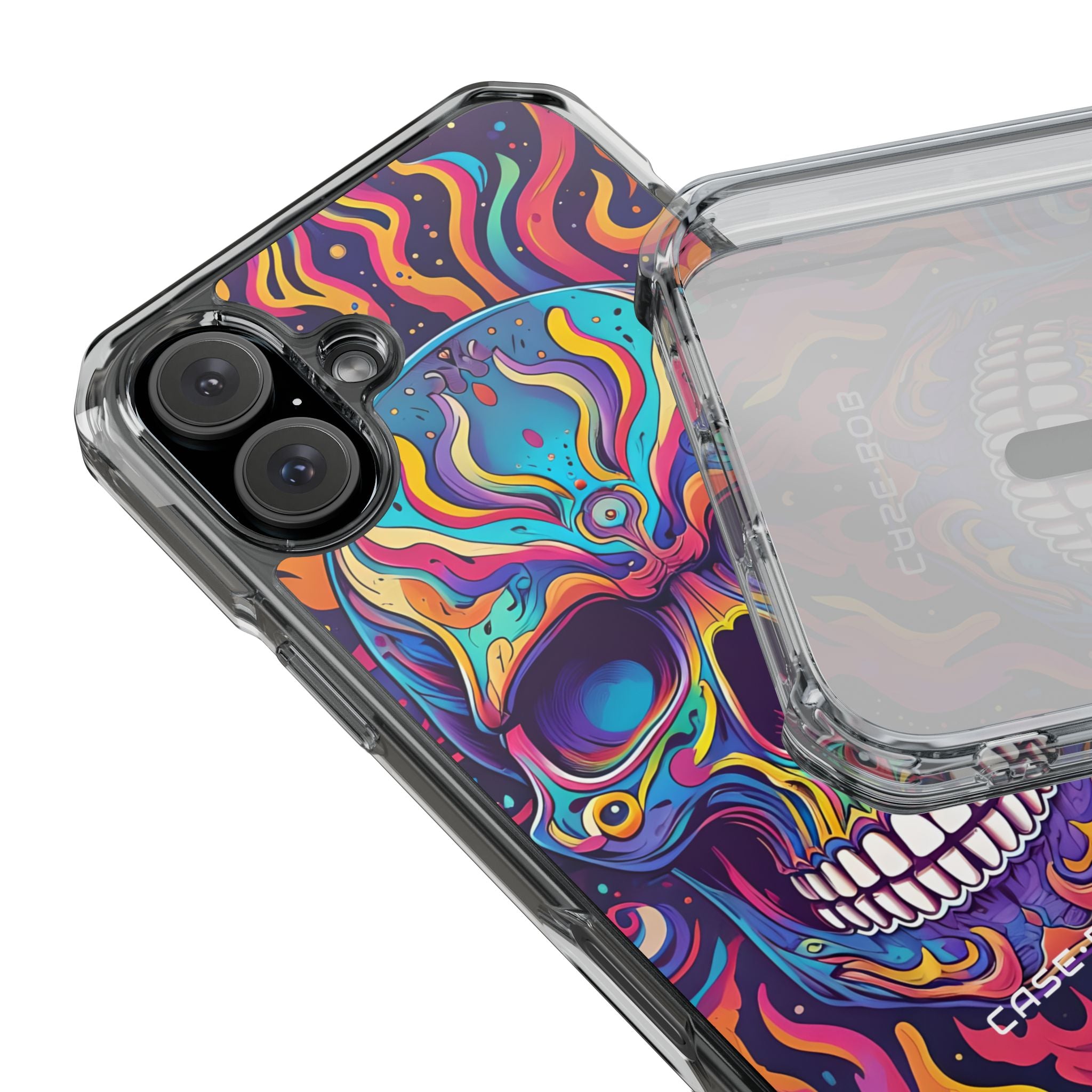 Flaming Skull iPhone 16 Plus Cover - Impact