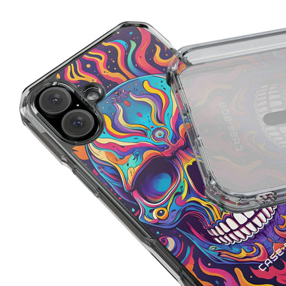 Flaming Skull iPhone 16 Plus Cover - Impact