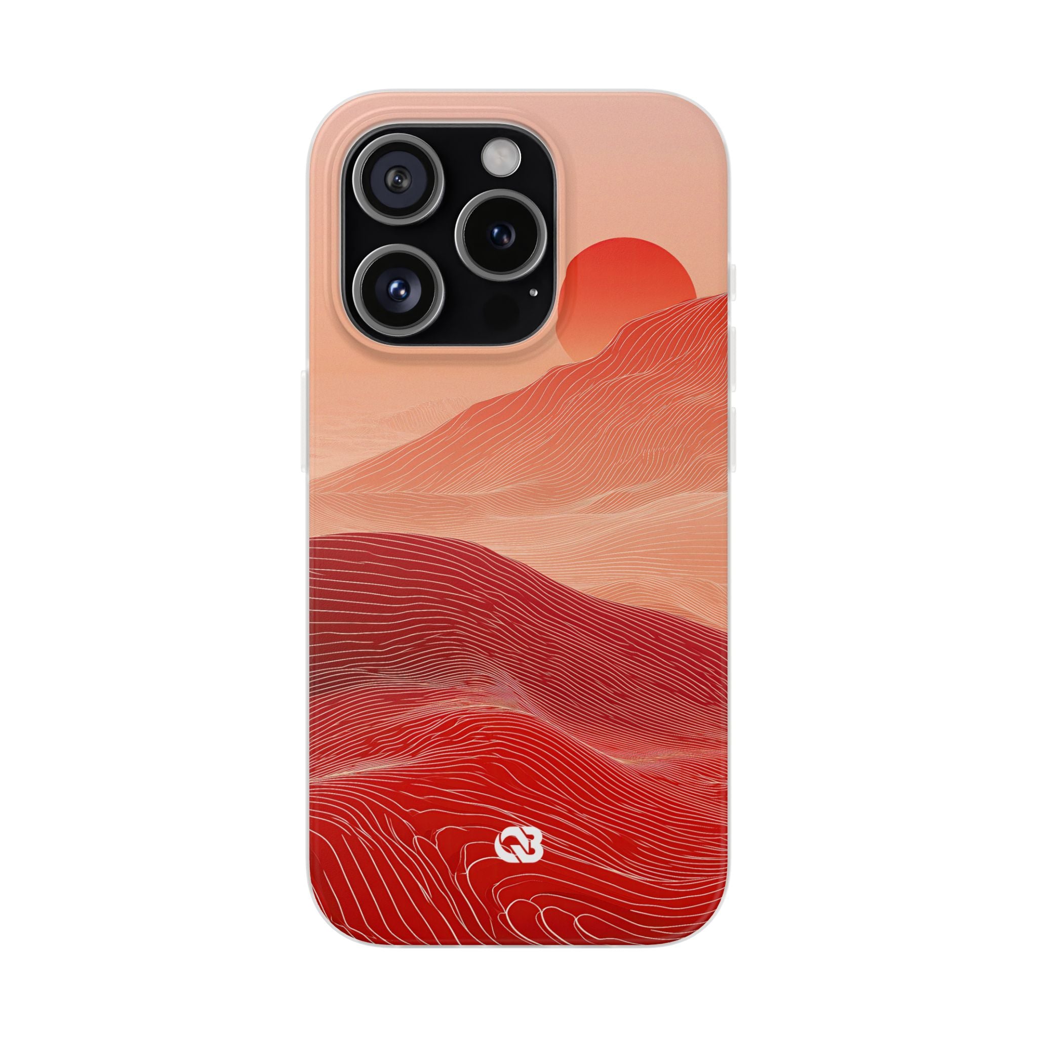 Red Lite Phone Case for iPhone - Crimson Ridge Lines