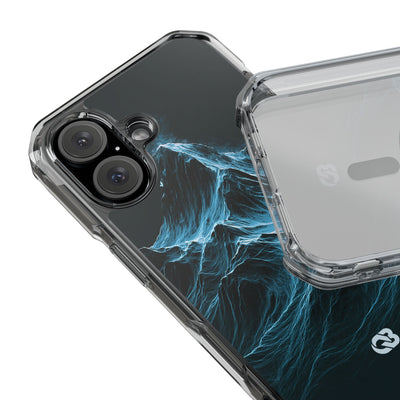 Nordic Frost Peak · Clear Impact Magnetic Phone Case for iPhone · Blue