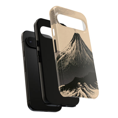 Beige Tough Phone Case for Google Pixel - Obsidian Ink Summit