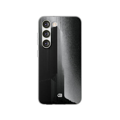 Black Lite Phone Case for Samsung - Brutalist Pixel Monolith