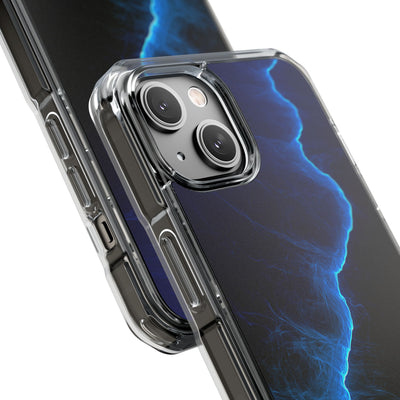 Electric Azure Drift · Clear Impact Magnetic Phone Case for iPhone · Blue