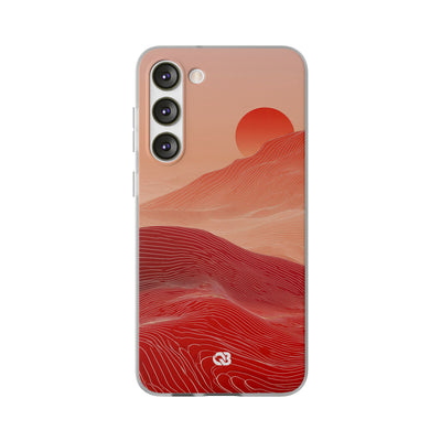 Red Lite Phone Case for Samsung - Crimson Ridge Lines