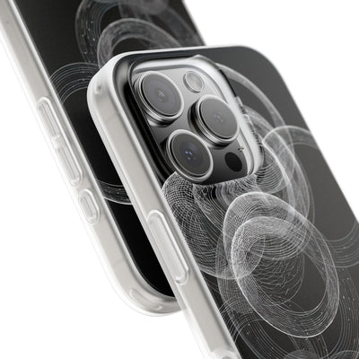 Black Lite Phone Case for iPhone - Kinetic Wireframe Orbit